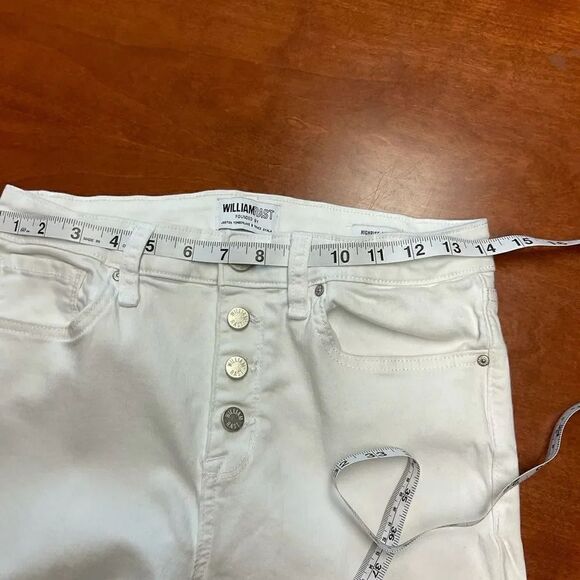 EUC William Rast Button Up HI Rise White Ankle Jeans # SS#12 - Picture 5 of 6
